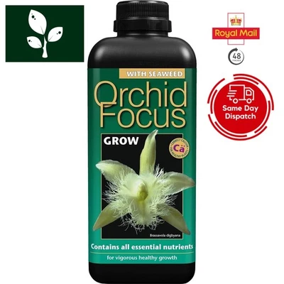 GROWTH TECH Orchid Plant Food Fertiliser Feed Growth Indoor Houseplant Liquid Grow Focus 1L
