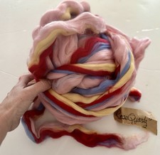 15.8oz Superwash Merino Wool “Rose Quartz” Hand Dyed Spinning Roving Fiber (L3)