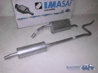 Imasaf Auspuffset für Peugeot 208 1.0 VTI 2012- | Mitteltopf + Endtopf