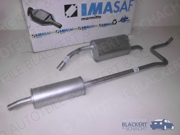Imasaf Auspuffset für Peugeot 208 1.0 VTI 2012- | Mitteltopf + Endtopf-image