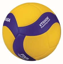 Mikasa Volleyball VT500W für Zuspieltraining gelb/blau Gr. 5