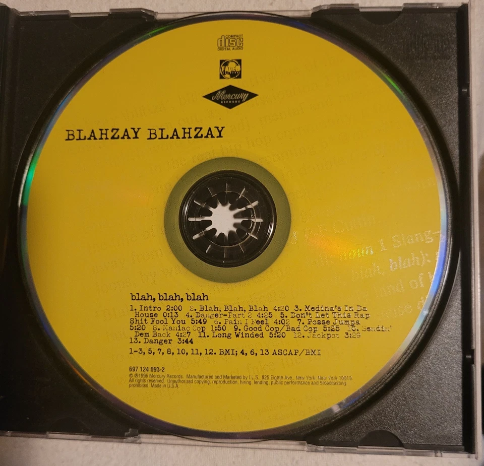 Blah Blah Blah * by Blahzay Blahzay (CD, Aug-1996, Mercury) Foto 3 de 3