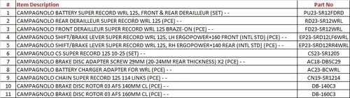 CAMPAGNOLO Super Record Wireless 12S Groupset (Special)