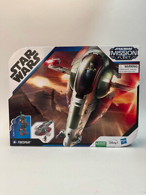STAR WARS Mission Fleet Starship Vehicle Skirmish & 2.5'' Boba Fett Firespray