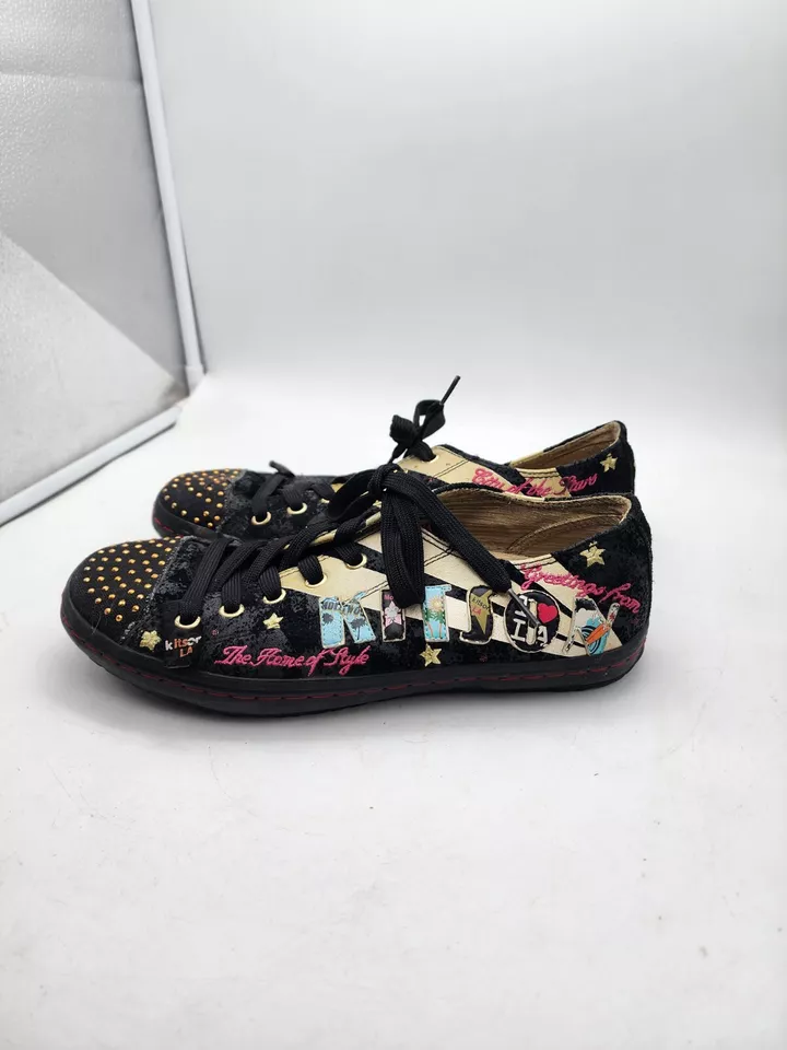 Kitson LA City Of The Stars Tenis con cordones Zapatos deportivos ~ Parte superior de cuero ~ 9,5 Foto 4 de 4