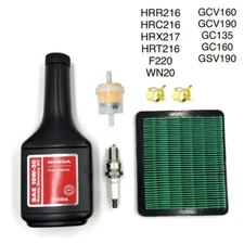 Tune up kit for HONDA GCV135 GC160 GCV160 GCV190 LAWNMOWER FILTER SPARK PLUG OIL
