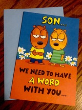 Happy Birthday Son You Make Us So Proud Funny 5  x 7  Hallmark Greeting Card