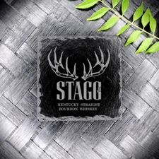 STAGG Bourbon Whiskey Slate Coaster Brand New Handcrafted Laser Engraved Square