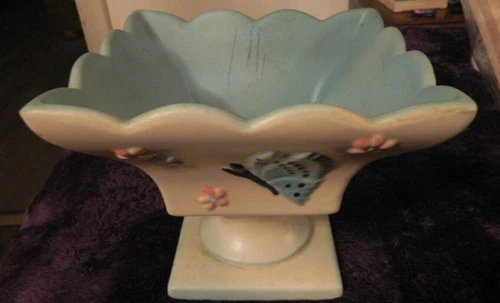 Vintage Hull Pottery "Butterfly"  Pedestal Vase/Planter 4.75" (1956)