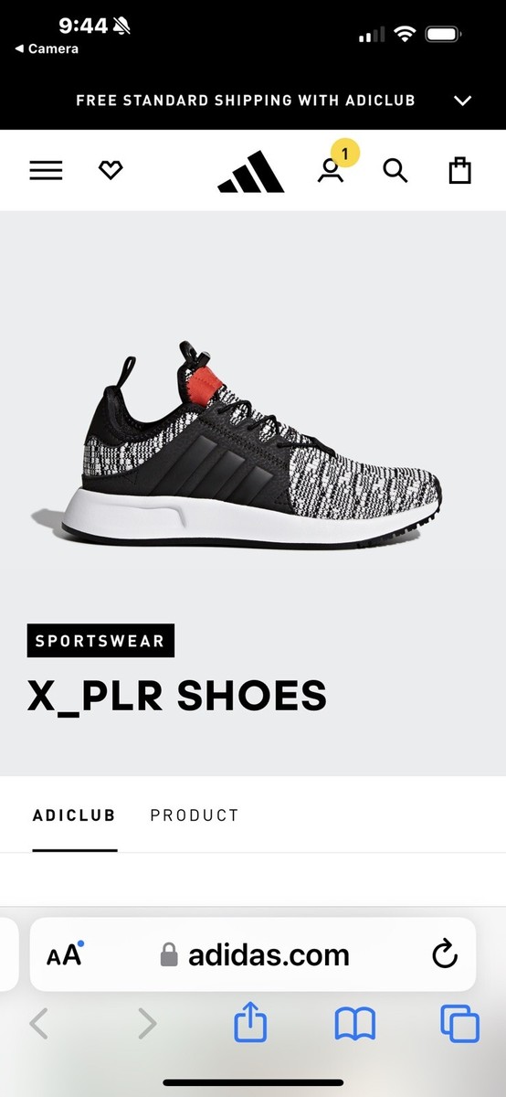 New With Tags Adidas X PLR Black White Speed Lace Sneakers Shoes Size US