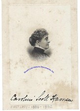 First Lady Caroline Harrison rare signed image