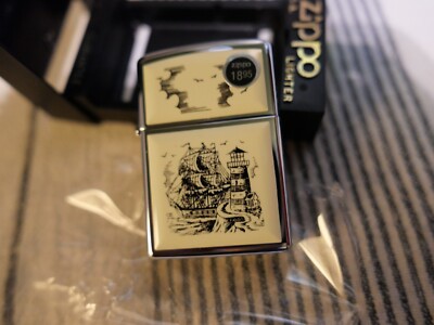 【極美品】Zippo SCRIMSHAW SHIP ヴィンテージ Vintage Zippo Lighter Scrimshaw Lighthouse Ship | eBay