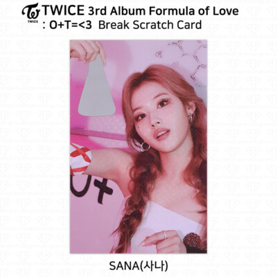 TWICE 3rd Album Formula of Love : O+T= 3 Official Photocard Sana