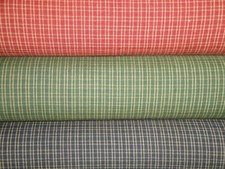 Red Green Blue Double Pane Plaid Cotton Homespun Sewing Craft Home Decor Fabric