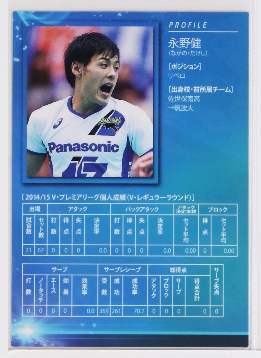 TAKESHI NAGANO - 2016 Men's Volleyball Trading Card | eBay