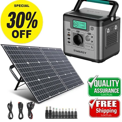 518Wh 144AH Power Station Solargenerator & 100W Faltbar Solarpanel For Camping