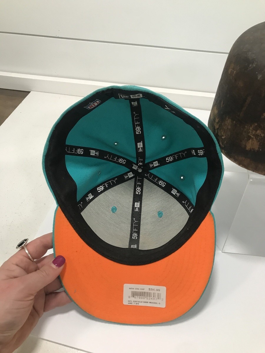 59FIFTY Miami Dolphins Hat Fitted 7 3/4 New Era Low Profile