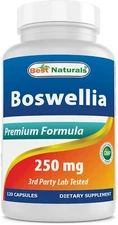 Best Naturals Boswellia 250 mg 120 Capsules -Joint Support - Pain Relief