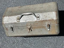 Simonsen Military Carry Tool Box Metal Cantilever Vintage Heavy Duty 22×10x13