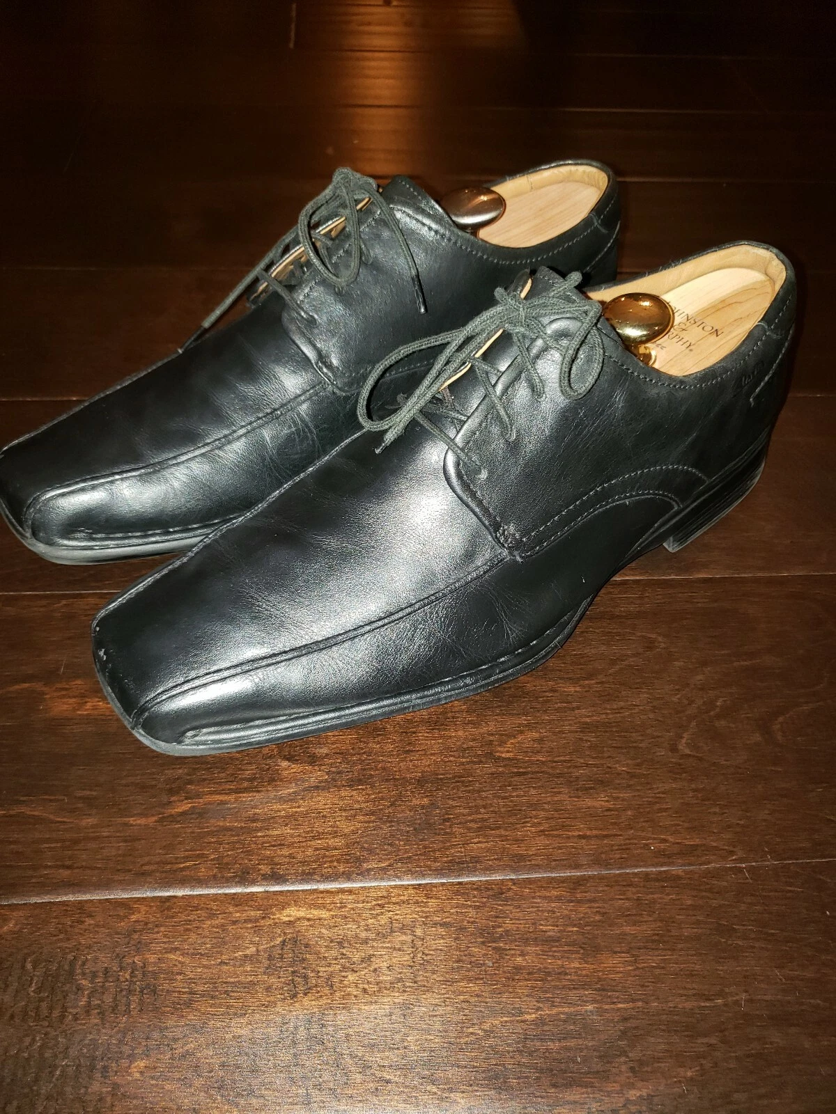 Scarpe Oxford Clarks uomo taglia 10 5 M Flexlight in pelle nera