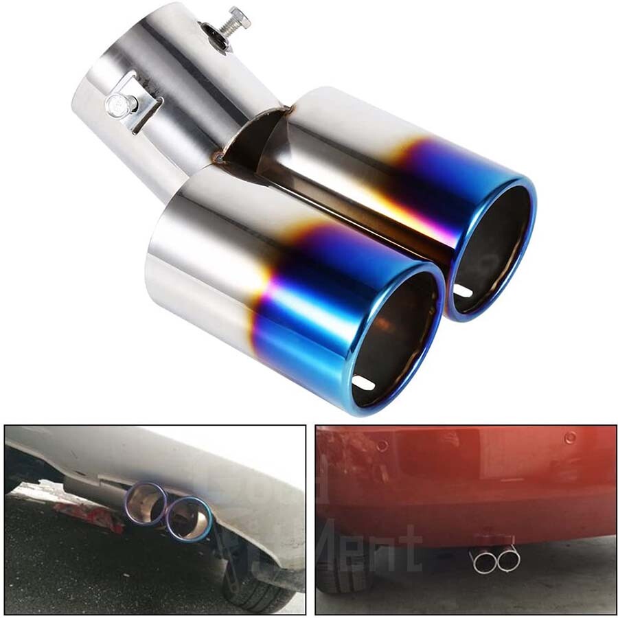 Stainless Steel Exhaust Pipe Tip For Toyota Camry - Oval/Round Tail Muffler Tip 2.4" Inlet