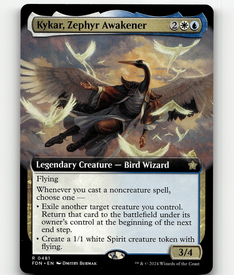 MTG - Kykar, Zephyr Awakener (Extended Art) #481 - Foundations | eBay
