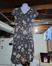 Girls Art Class V-neck Floral Dress Multi-colored Size Medium 7/8 