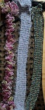 Set Of 3: Handmade Glitter Scarves Sparkle