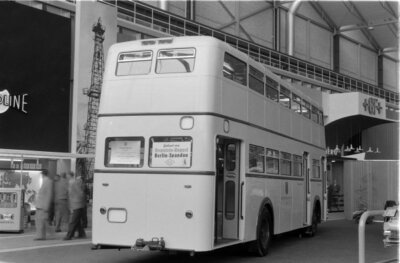 Bussing Double Decker Motor Show 1957 Car Old Photo