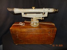Antique Large David White Surveyor's Engineering Level w/ Wood Dovetail Box