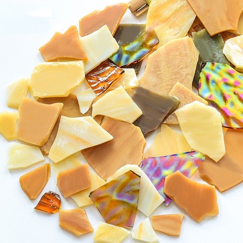 DIY 200g Translucent Mosaic Tiles Art Bulk Glass Stained Shapes for Crafts Decor - Photo 1/16