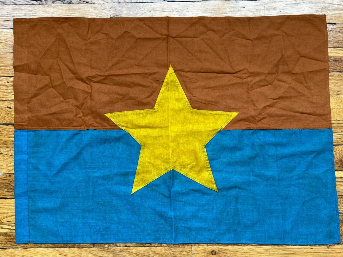 1 FLAG , 1 VC Vietcong Flag , RED FLAG W YELLOW , NVA FLAG VIET