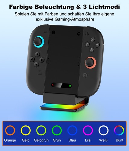 para Nintendo Switch 2 (2025) Joy con Switch 2 Mando Base de Carga con Soporte - Imagen 8 de 8