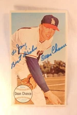 1984 Topps Giant Dean Chance Signed Card