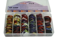 Lots of 100pcs Alice AP-F Matte Nylon Guitar Picks Multi Thickness Mixed Colors