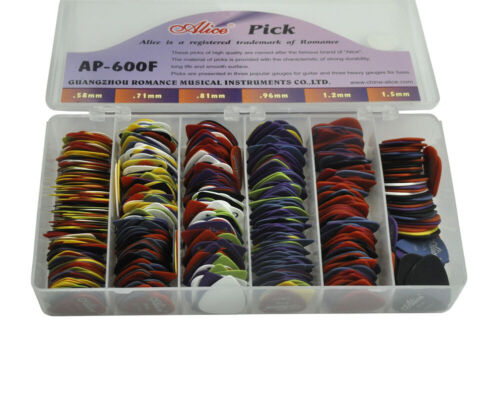 Lot de 100 pièces choix de guitare en nylon mat Alice AP-F multi-épaisseur couleurs mixtes - Photo 1/14