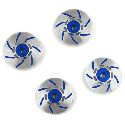 Yeah Racing TEC4-014DB Aluminum Brake Rotor (4pcs) Silver/Blue Ford GT 4 Tec 2.0