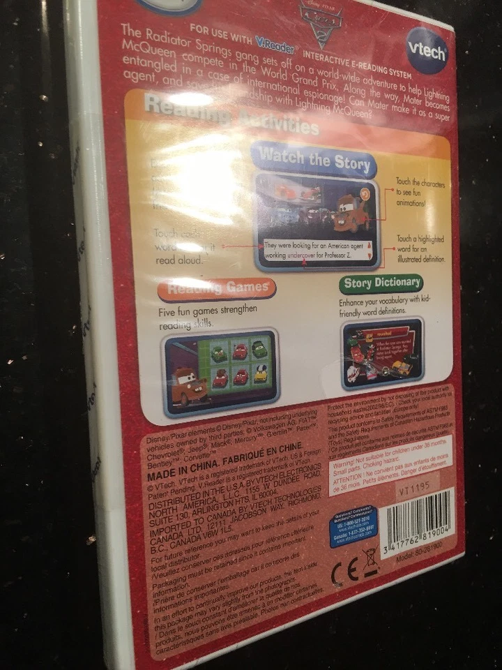 Vtech V.Reader Disney Pixar Cars 2 Brand New Sealed - Image 2 of 2