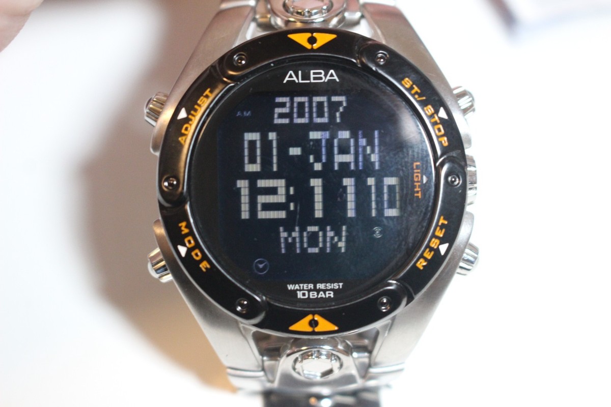 Alba Special Edition Digital Watch W861-X003 Men's Steel Bracelet