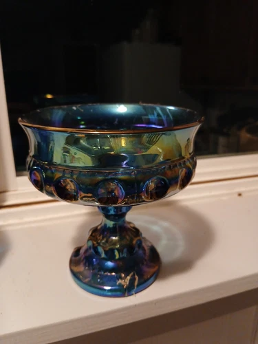 Vintage Indiana Glass Blue Carnival