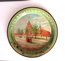 Pre-prohibition Los Angeles Brewing Co. factory scene (truck), tip tray, CA