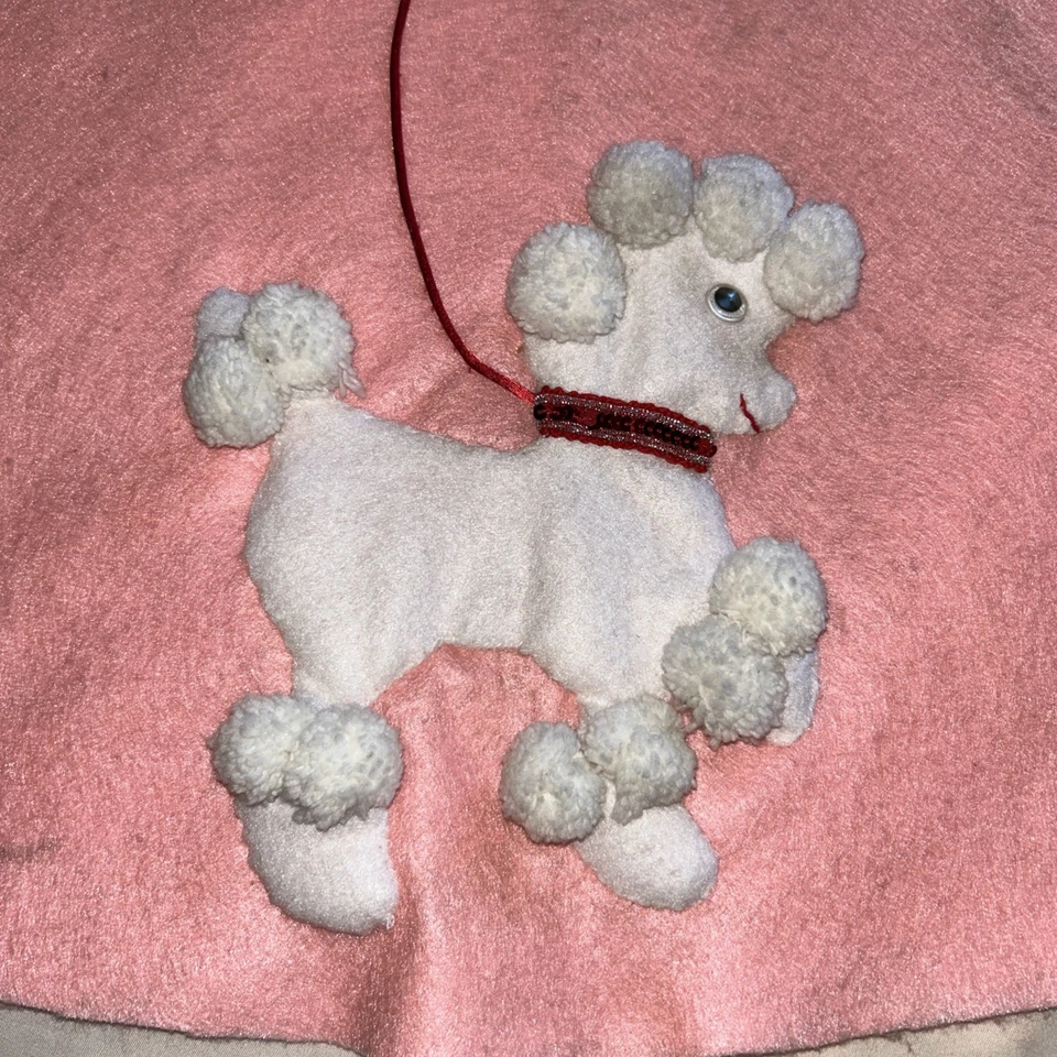 Falda caniche de fieltro rojo _ talla mediana para adulto _ hecha en casa Foto 2 de 4