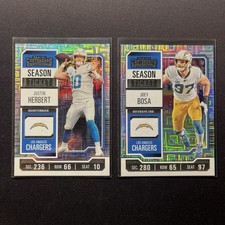2023 Panini Contenders - Season Ticket Justin Herbert #59 & Joey Bosa #58 Cards