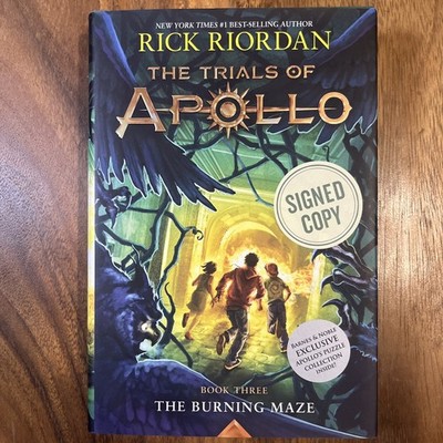 The Trials of Apollo 3 The Burning Maze Barnes & Noble Exclusive Signed First Ed