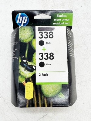 HP 338 SCHWARZE TINTENPATRONEN 2ER-PACK NEU VERSIEGELT DRUCKER VIVERA APRIL 2012