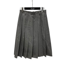 PRADA Wool Pleated Skirt DNA9M Gray Size36 F/S from Japan