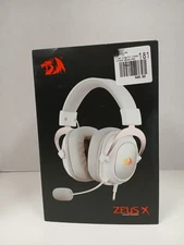 Redragon H510 Zeus X Wired RGB Gaming Headset, White/Rose Pink