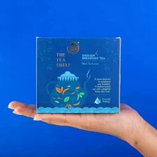 The Tea Shelf English Breakfast Teabags | 15 Pyramid Teabags