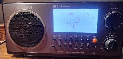 SANGEAN WR-2 AM/FM/RDS Black Radio Receiver LCD PLL Digital Tuner
