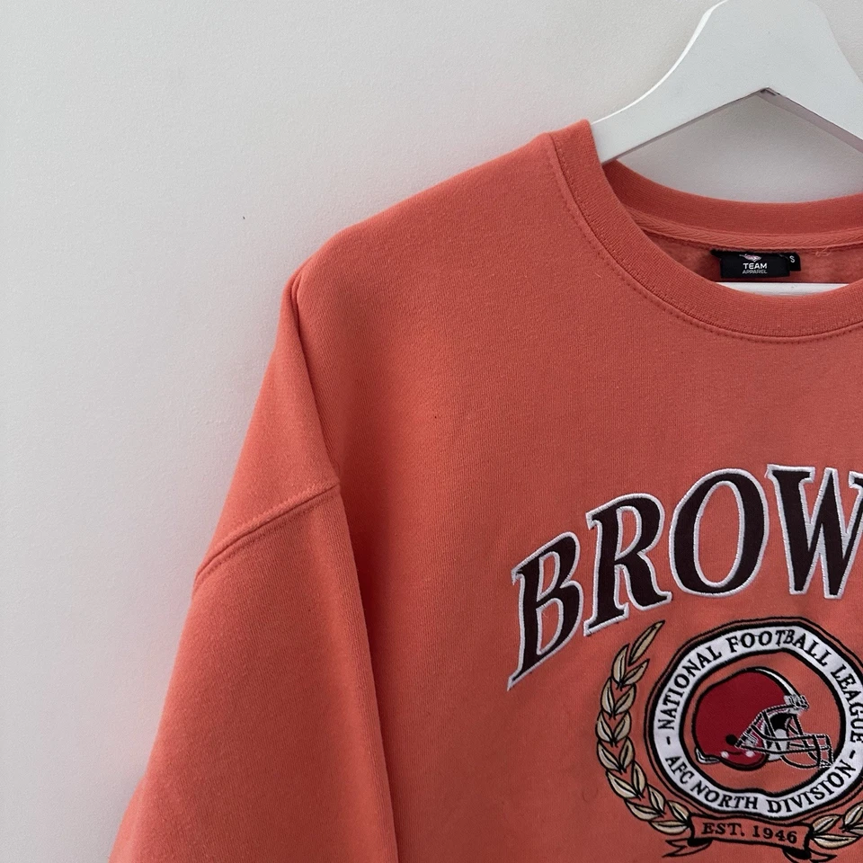 Cleveland Browns NFL Team Apparel Mens Sweater Jumper - Orange - Size Small - image 2 of 4